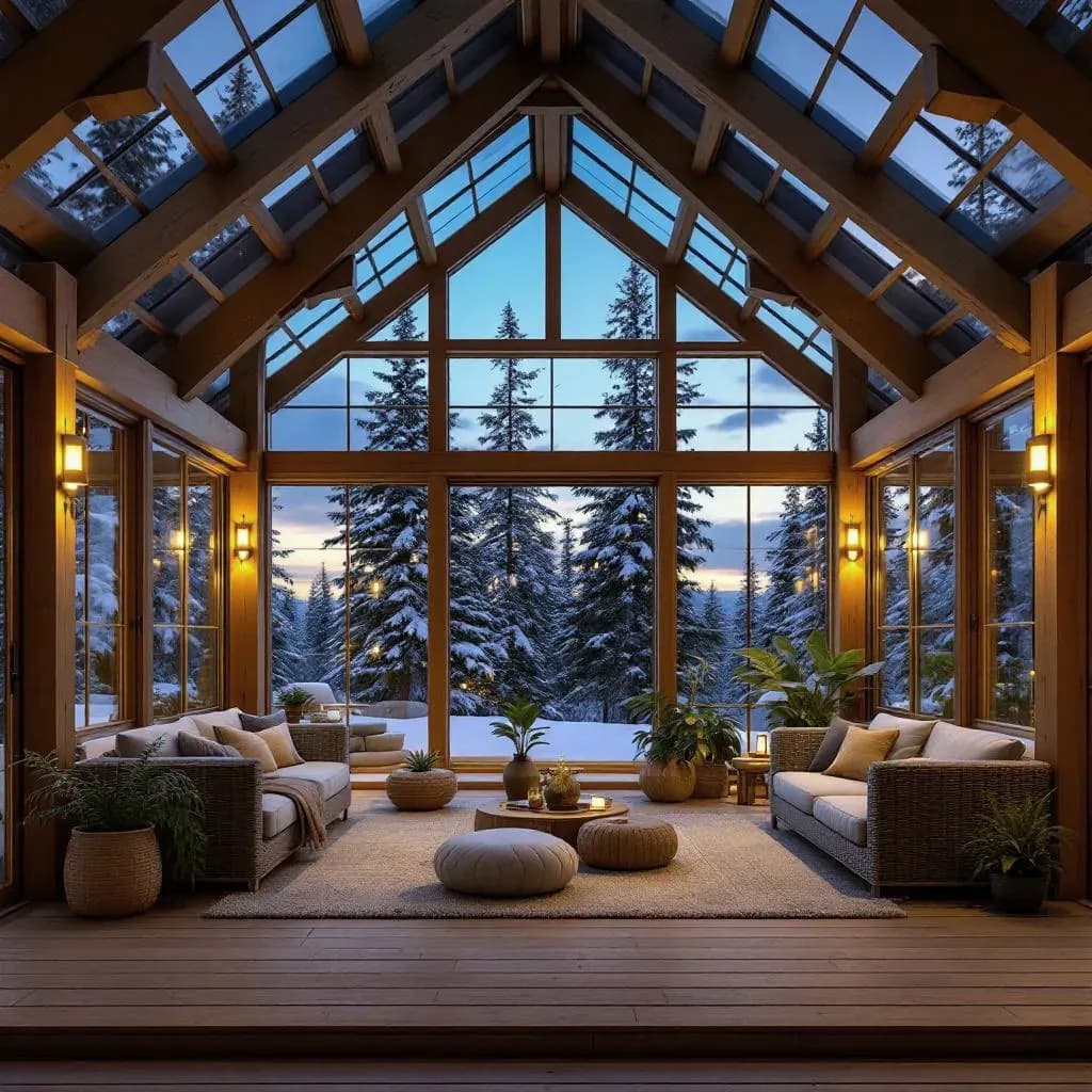 Остеклённая веранда Timber Frame 25 м² в Сестрорецке — панорамное остекление, TF-каркас, зимний сад