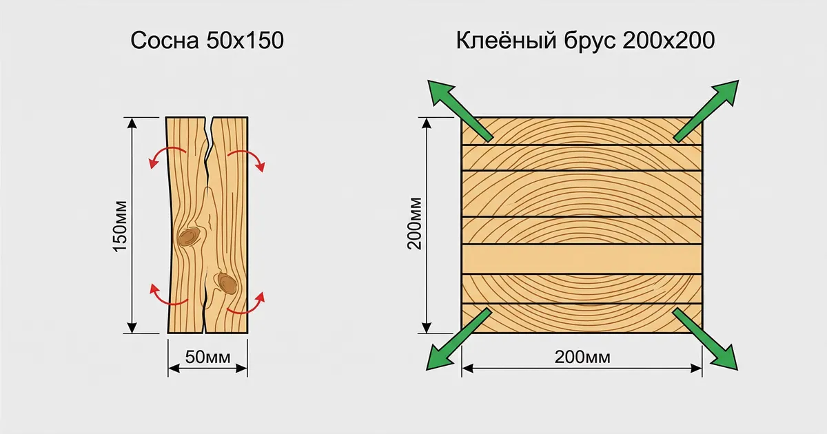 каркас террасы — сравнение сечений 50×150 vs 200×200