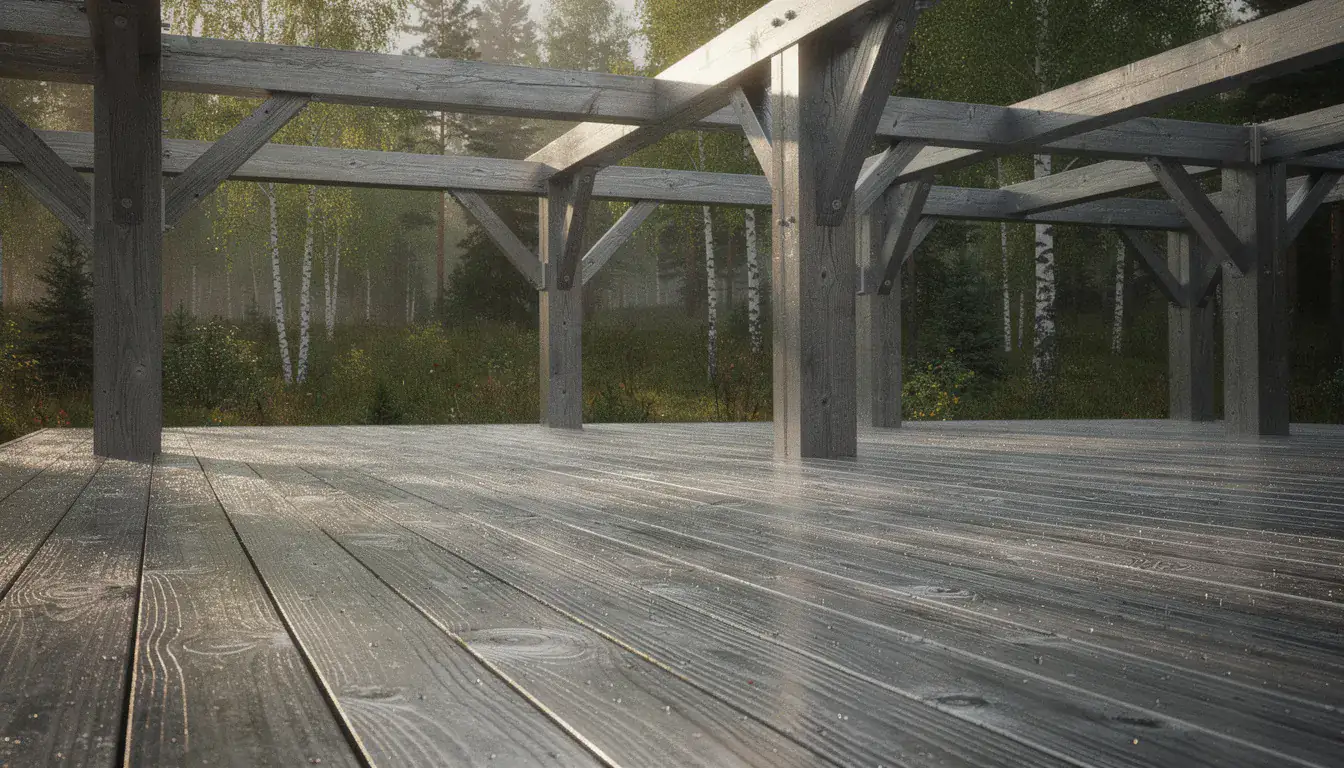 Эксплуатация террасы из лиственницы в СПб — серебристая патина после 3 лет