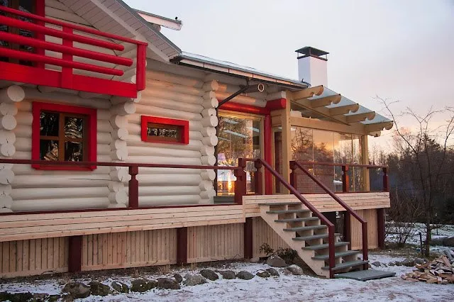 Timber Frame каркас с остеклением
